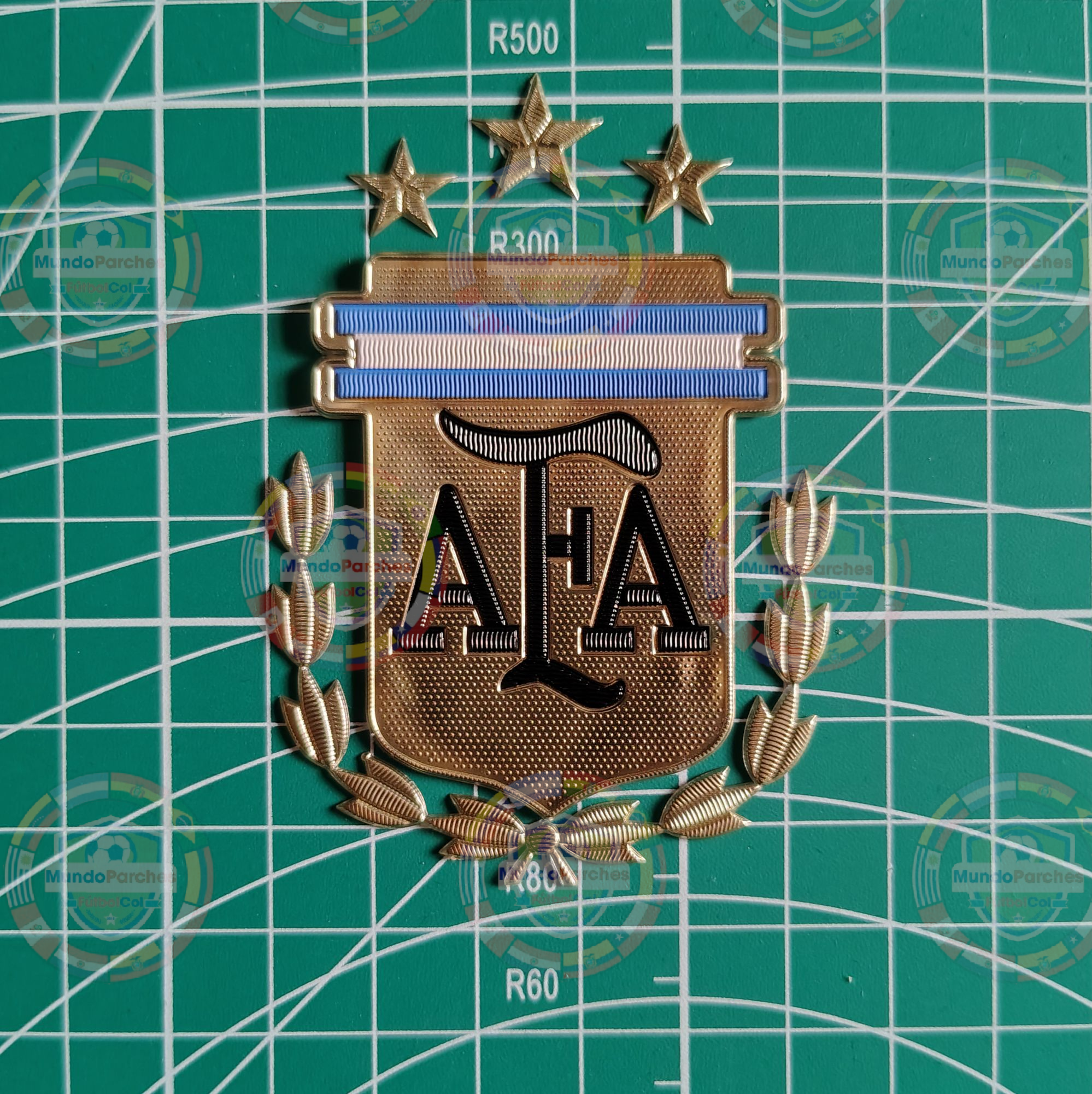 Escudo Selección Argentina Material Tpu (Caucho) 3 Estrellas