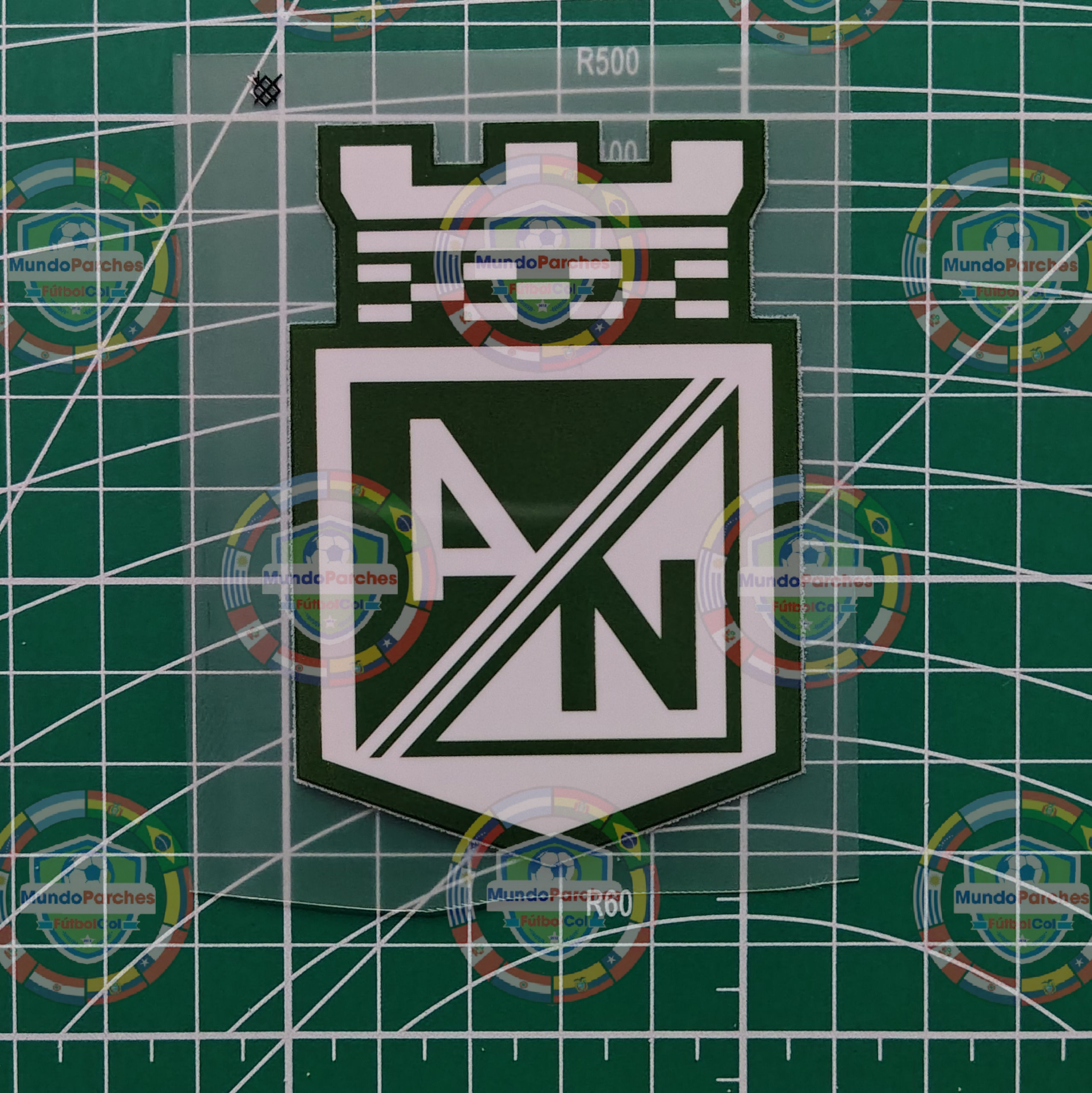 Escudo Atlético Nacional (Impreso) Blanco y Verde