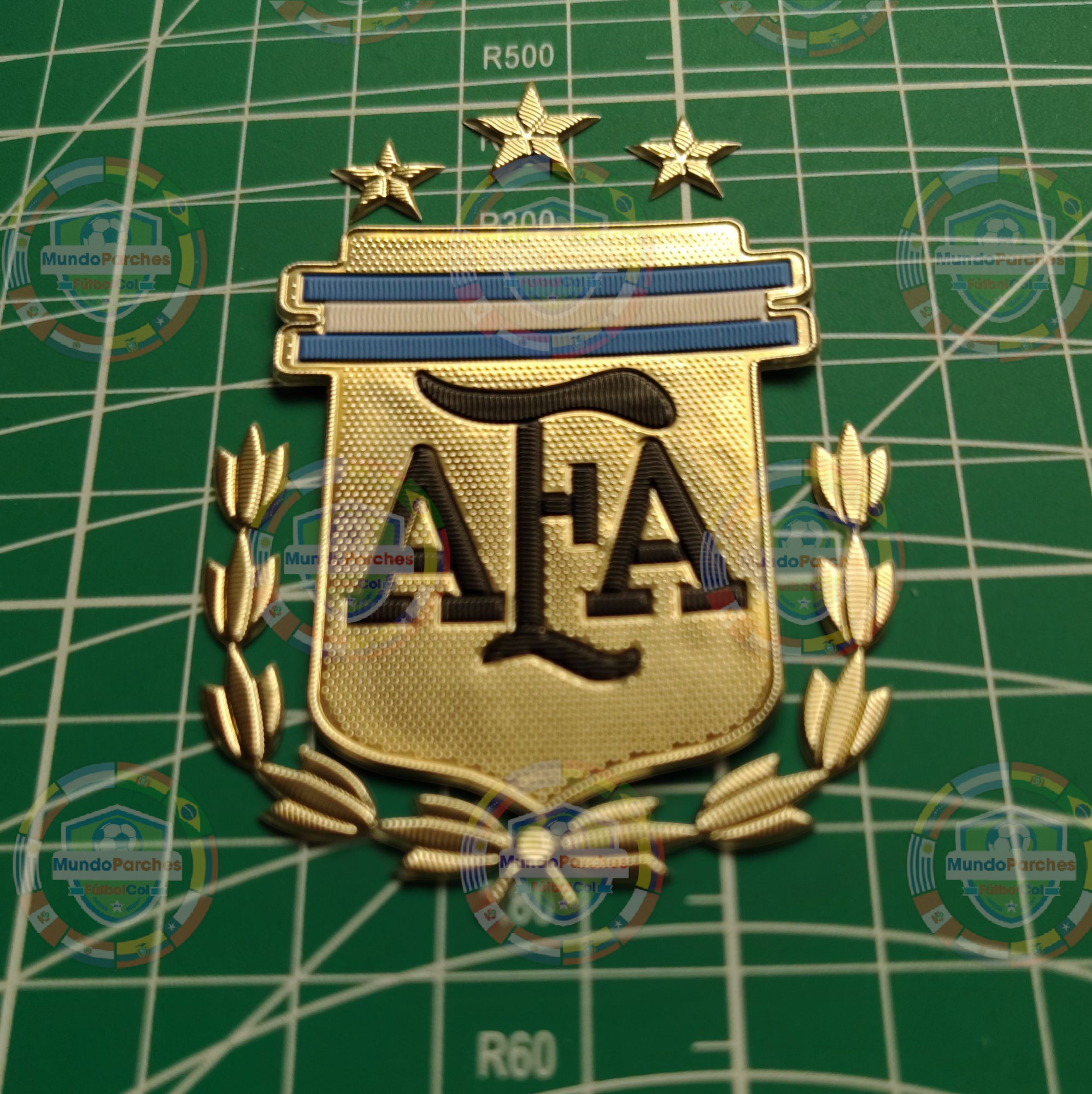 Escudo Selección Argentina Material Tpu (Caucho) 3 Estrellas
