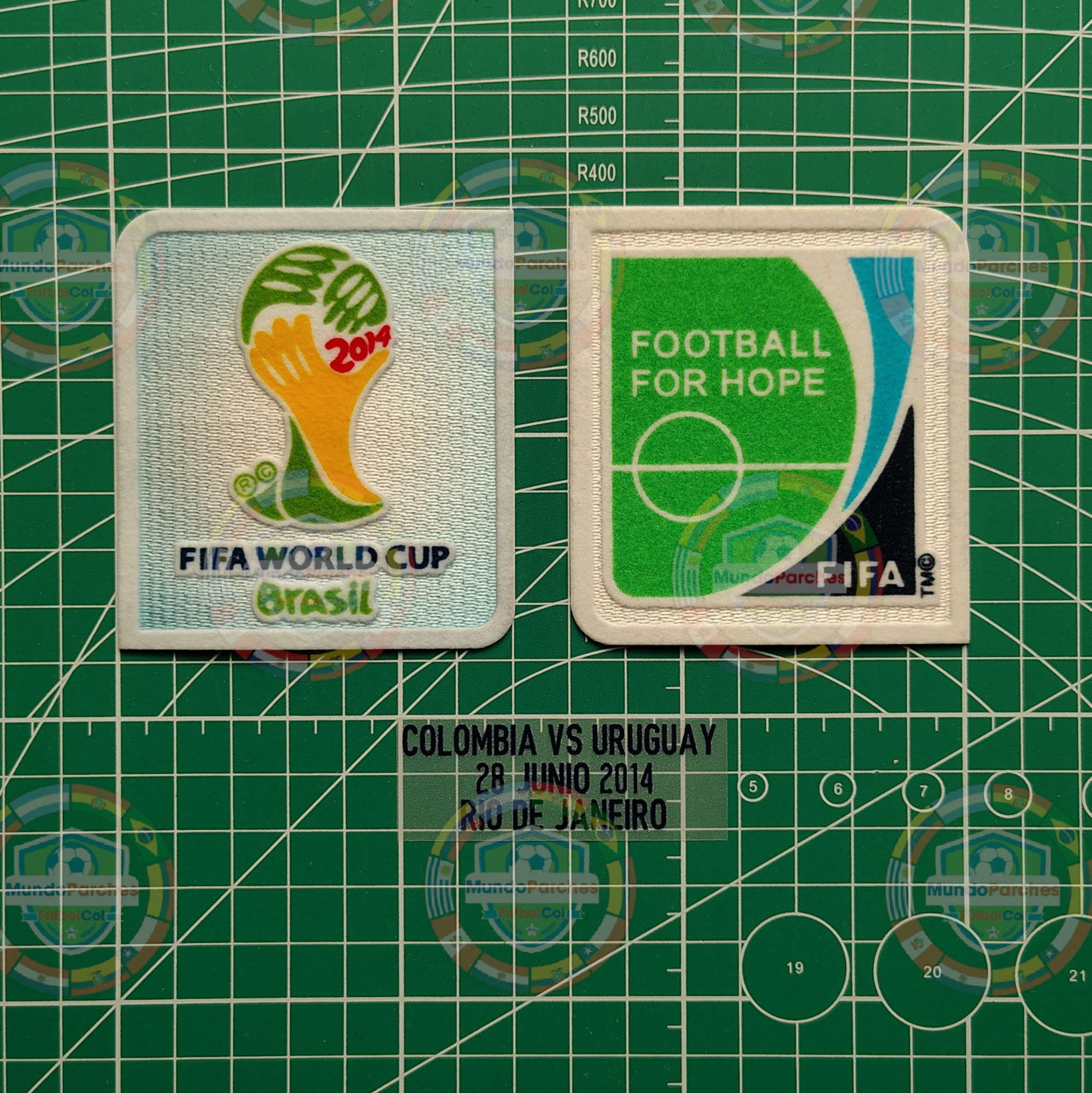 Set Parches Mundial Brasil 2014 Vs Uruguay