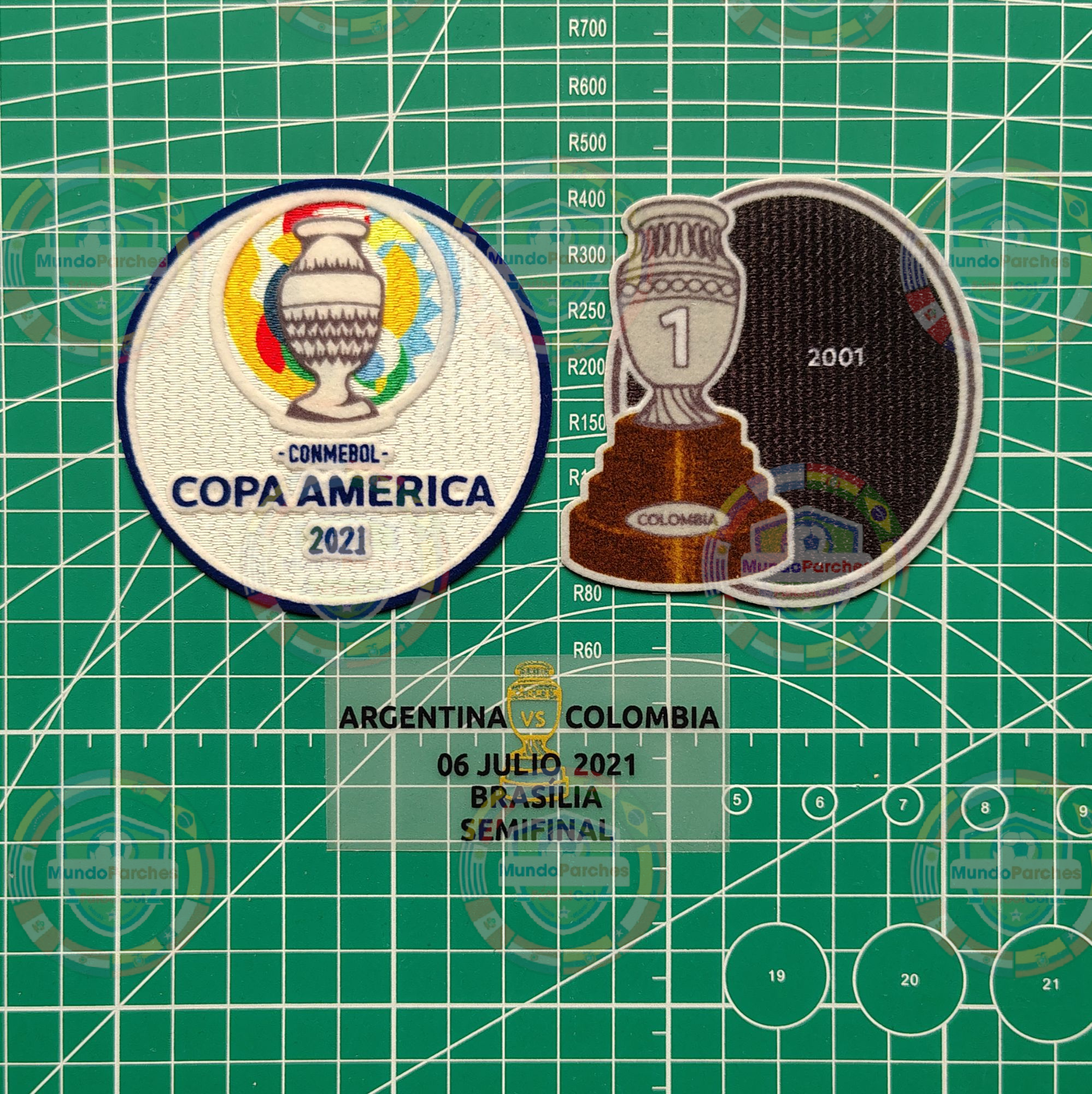Set Parches Copa América 2021 Con Match Selección Colombia Vs Argentina