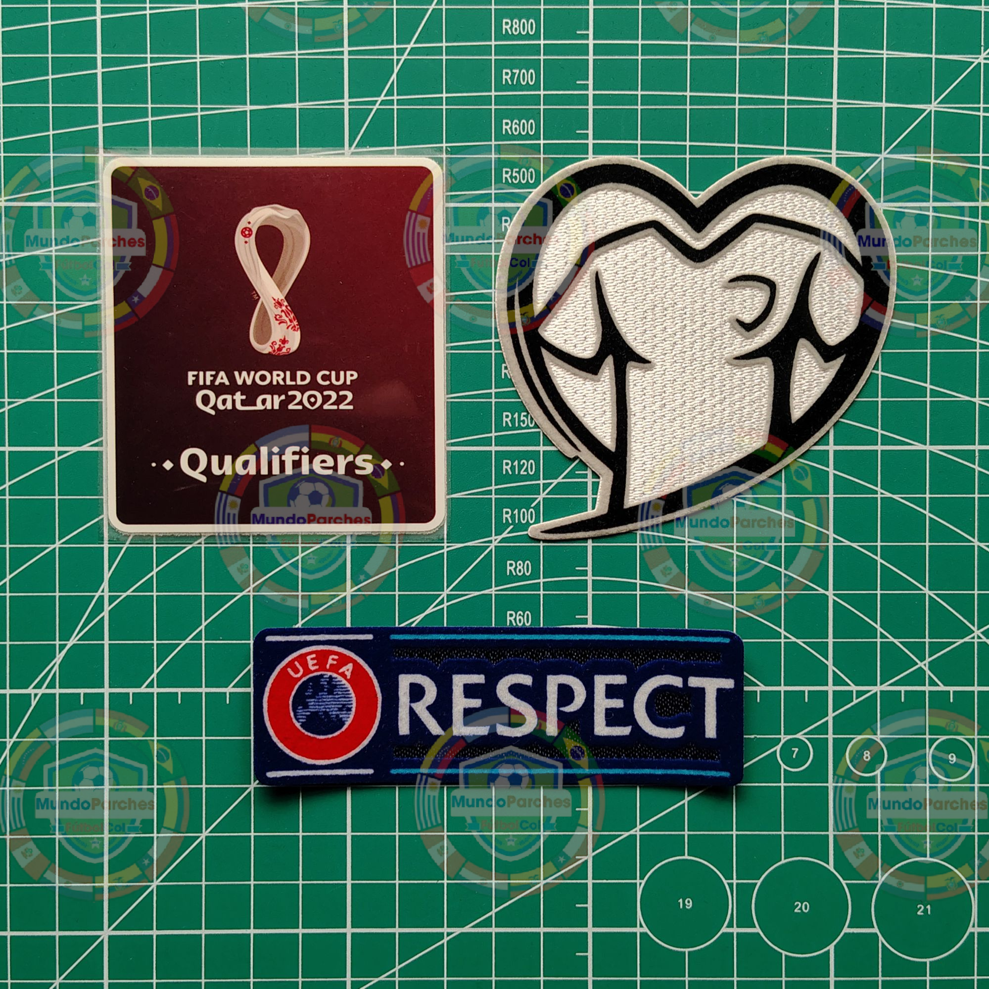 Set Parches Eliminatorias Europeas Mundial Qatar 2022