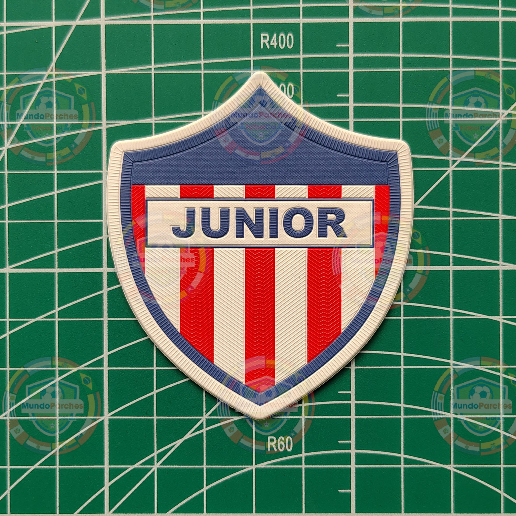 Escudo Junior Barranquilla material TPU ( caucho) No Estrellas