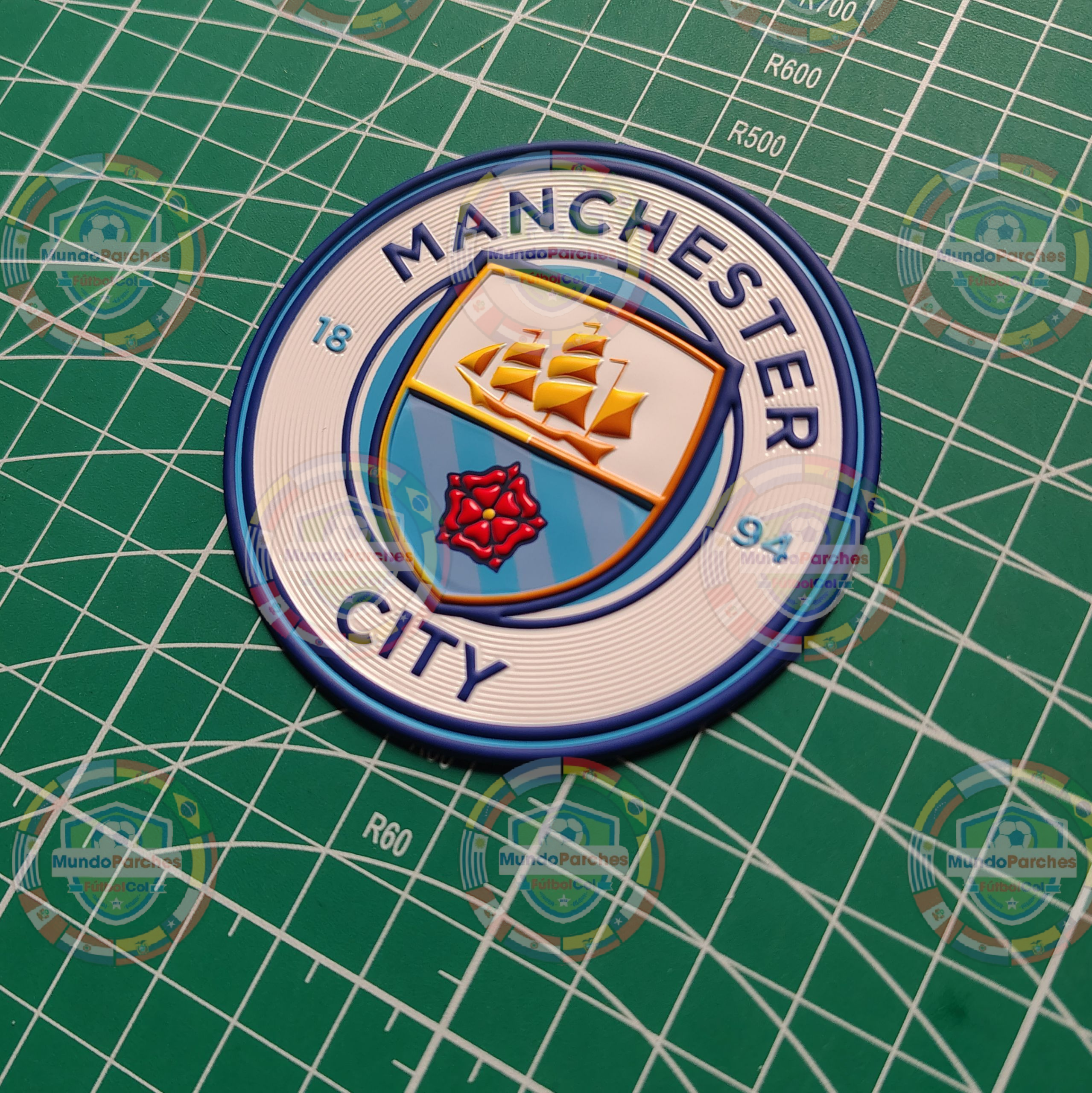 Escudo Manchester City Material Tpu (Caucho) Full Color