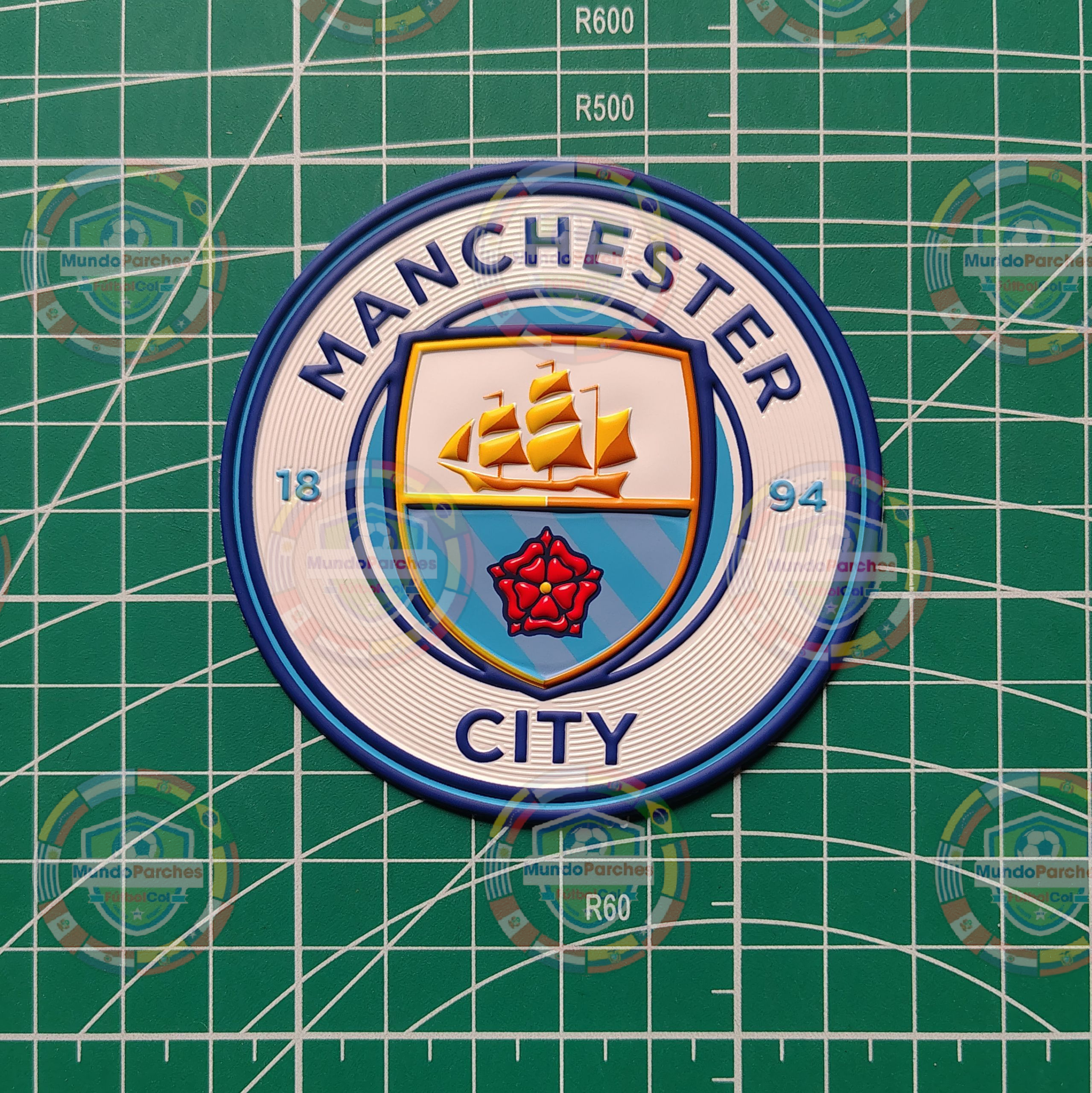 Escudo Manchester City Material Tpu (Caucho) Full Color