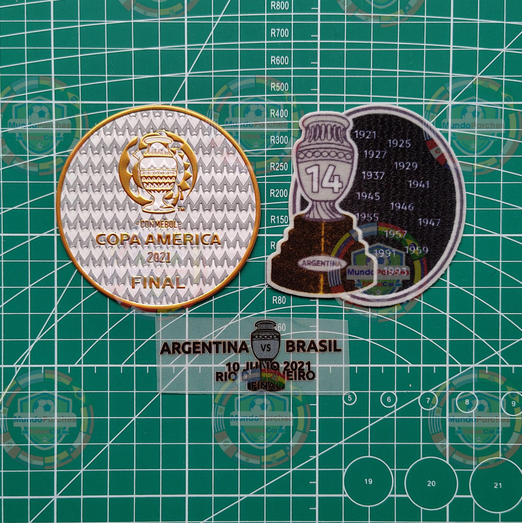 Set Parches Final Copa América 2021 Con Match Detail Selección Argentina
