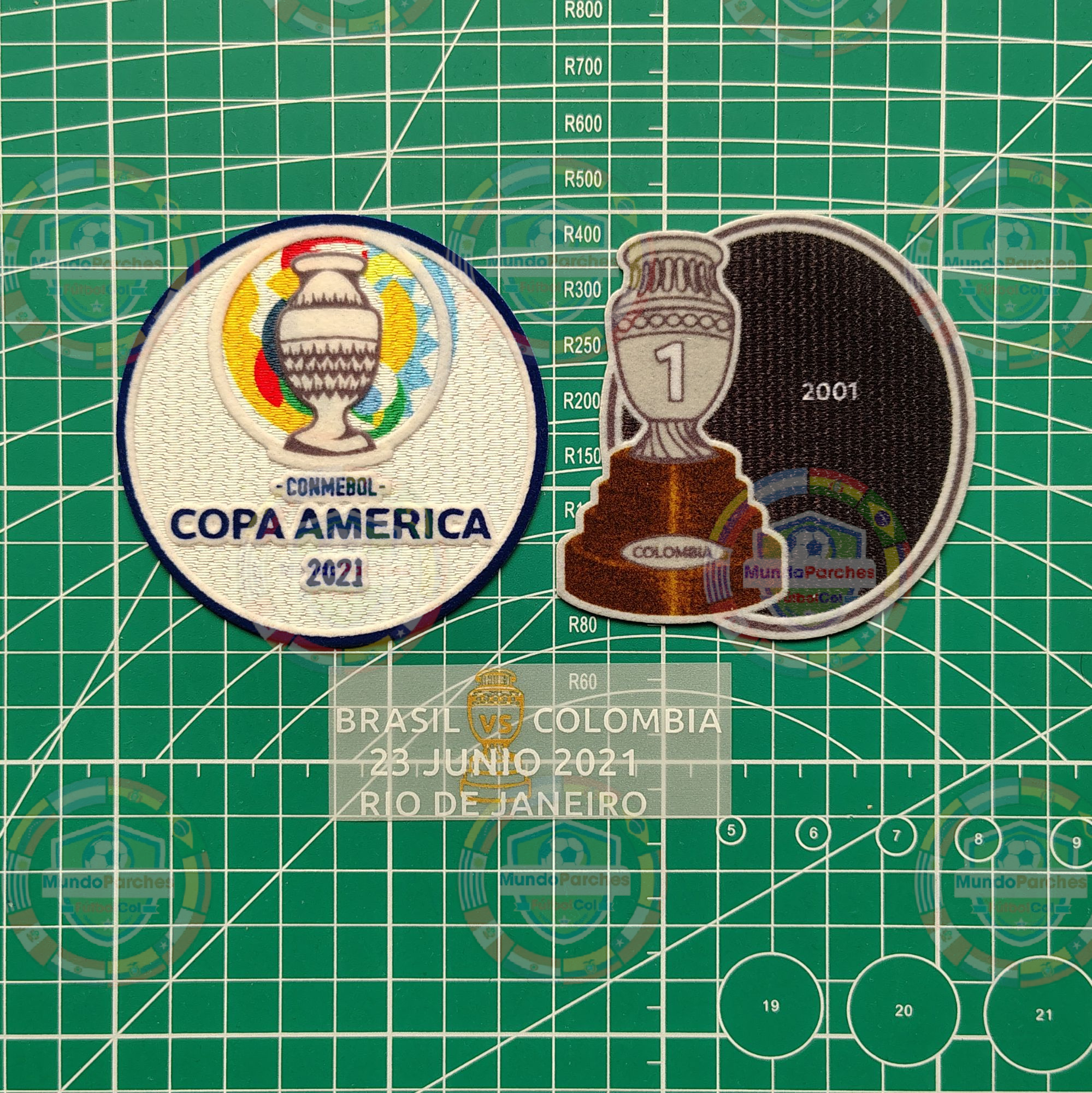 Set Parches Copa América Brasil 2021 Con Match Selección Colombia Vs Brasil