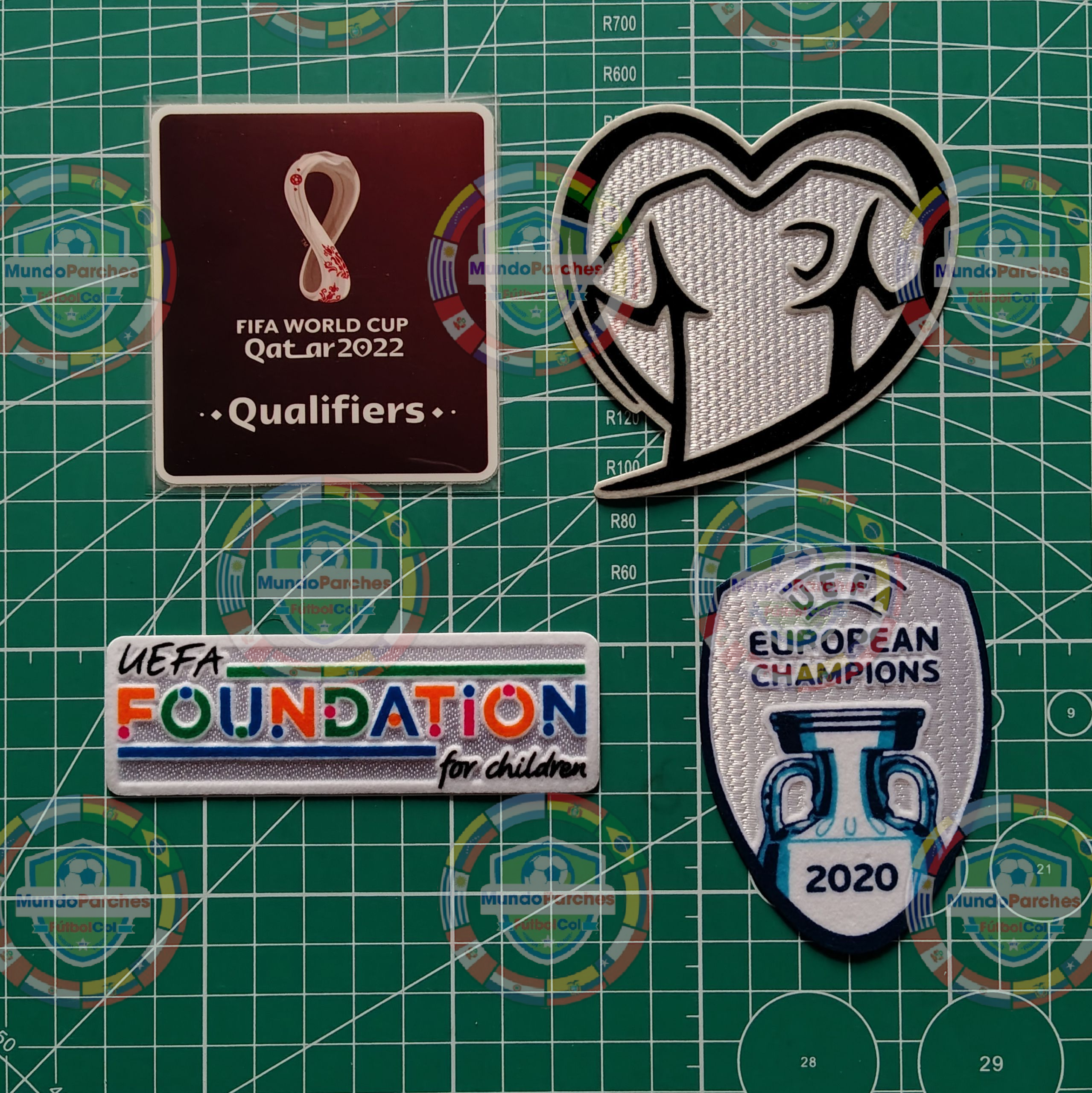Set Parches Eliminatorias Europeas Mundial 2022 Qatar Selección Italia