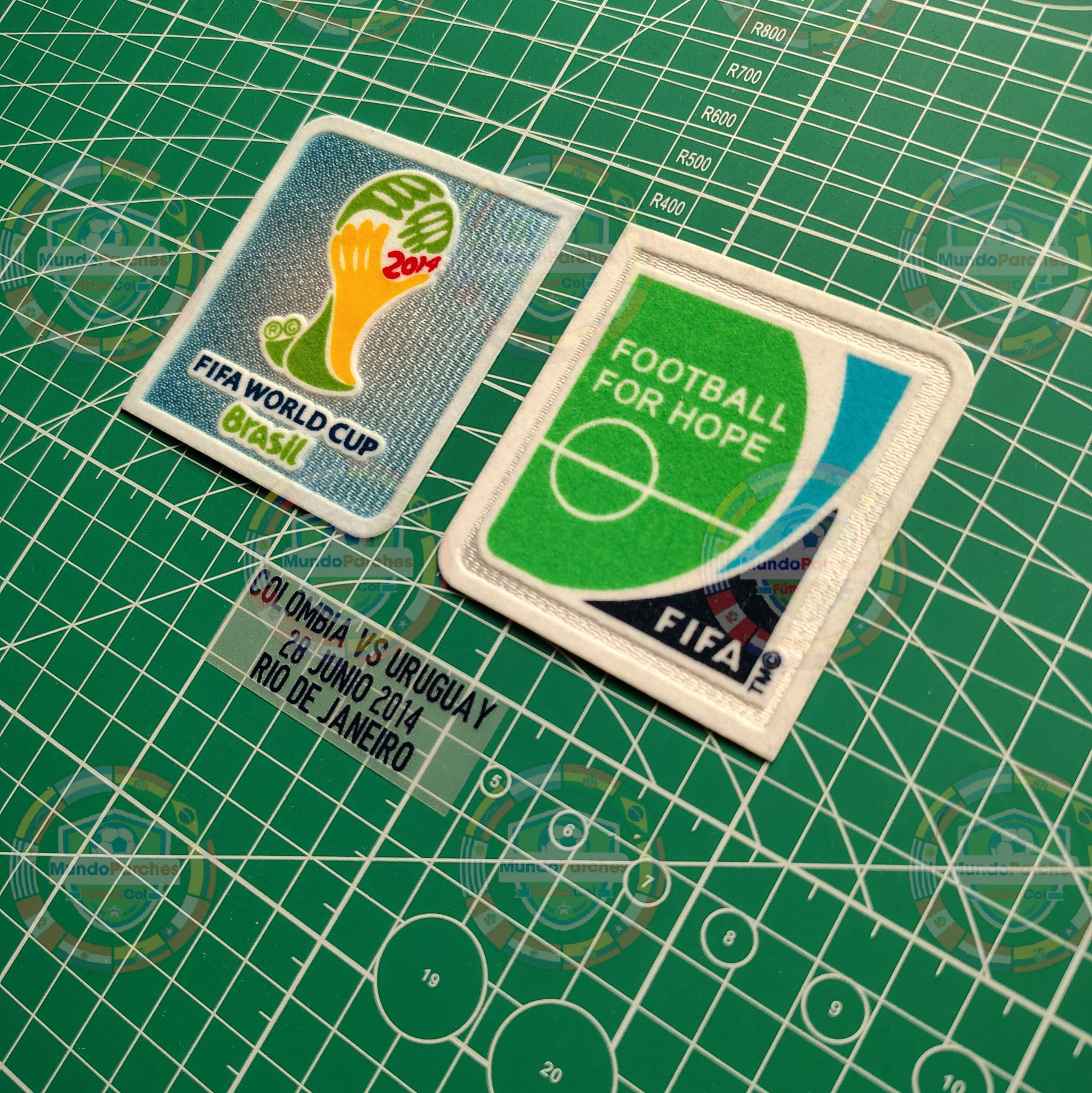 Set Parches Mundial Brasil 2014 Vs Uruguay