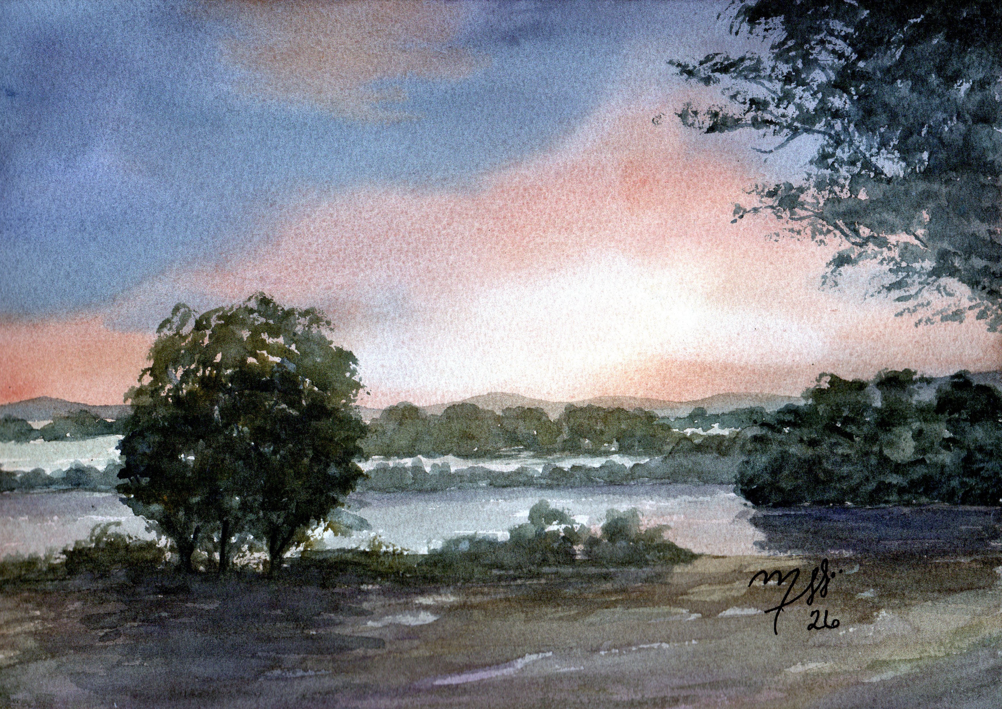 Serene Evening Sunset