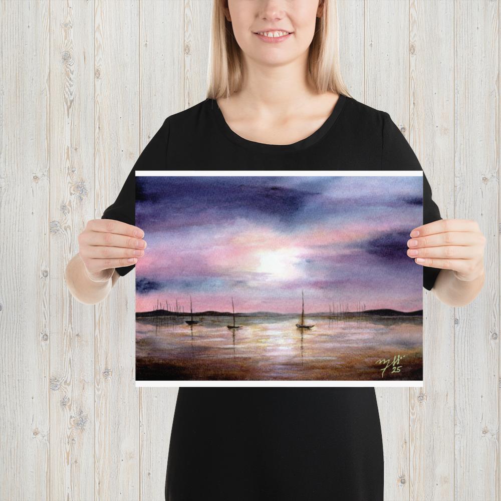 Sunset Lake Framed Art