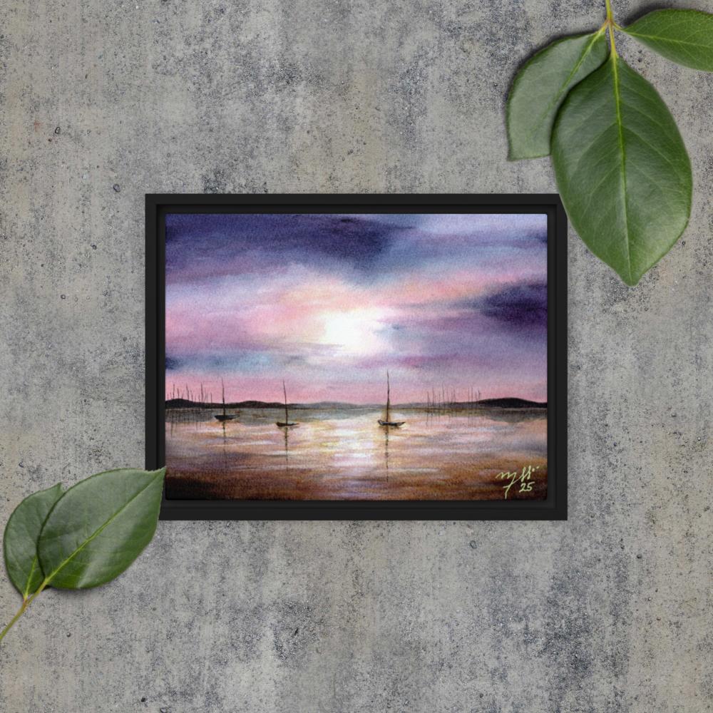 Sunset Lake Framed Art