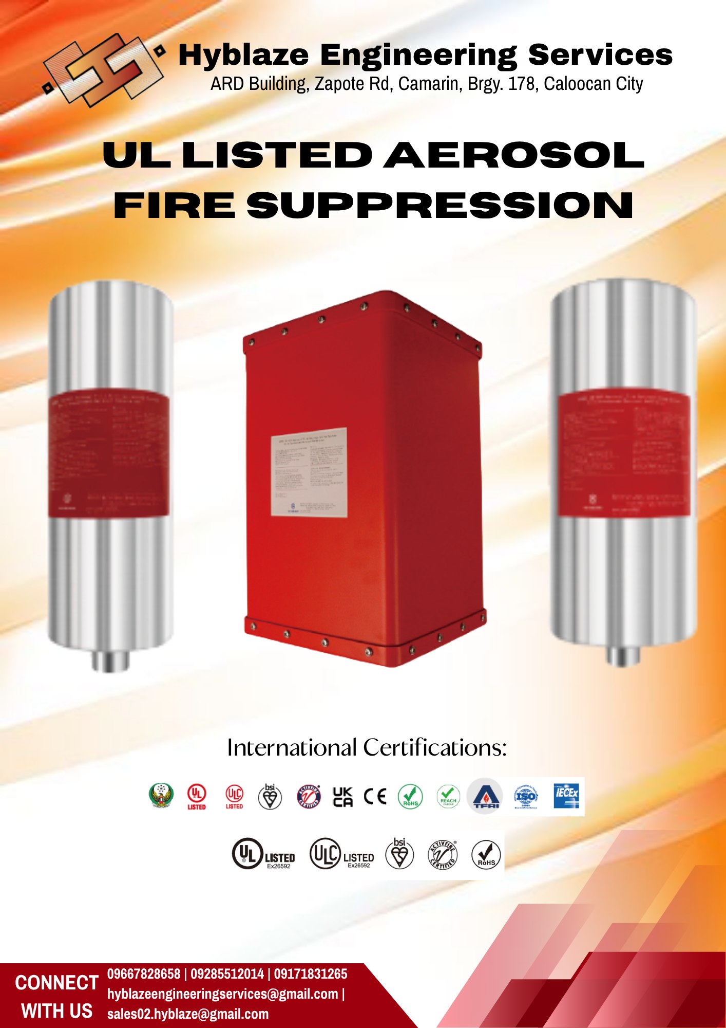 UL Listed Aerosol Fire Suppression Service