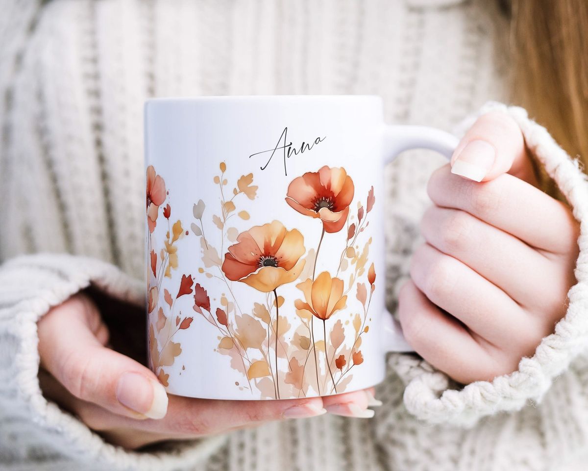 Mug Personalizado Flores