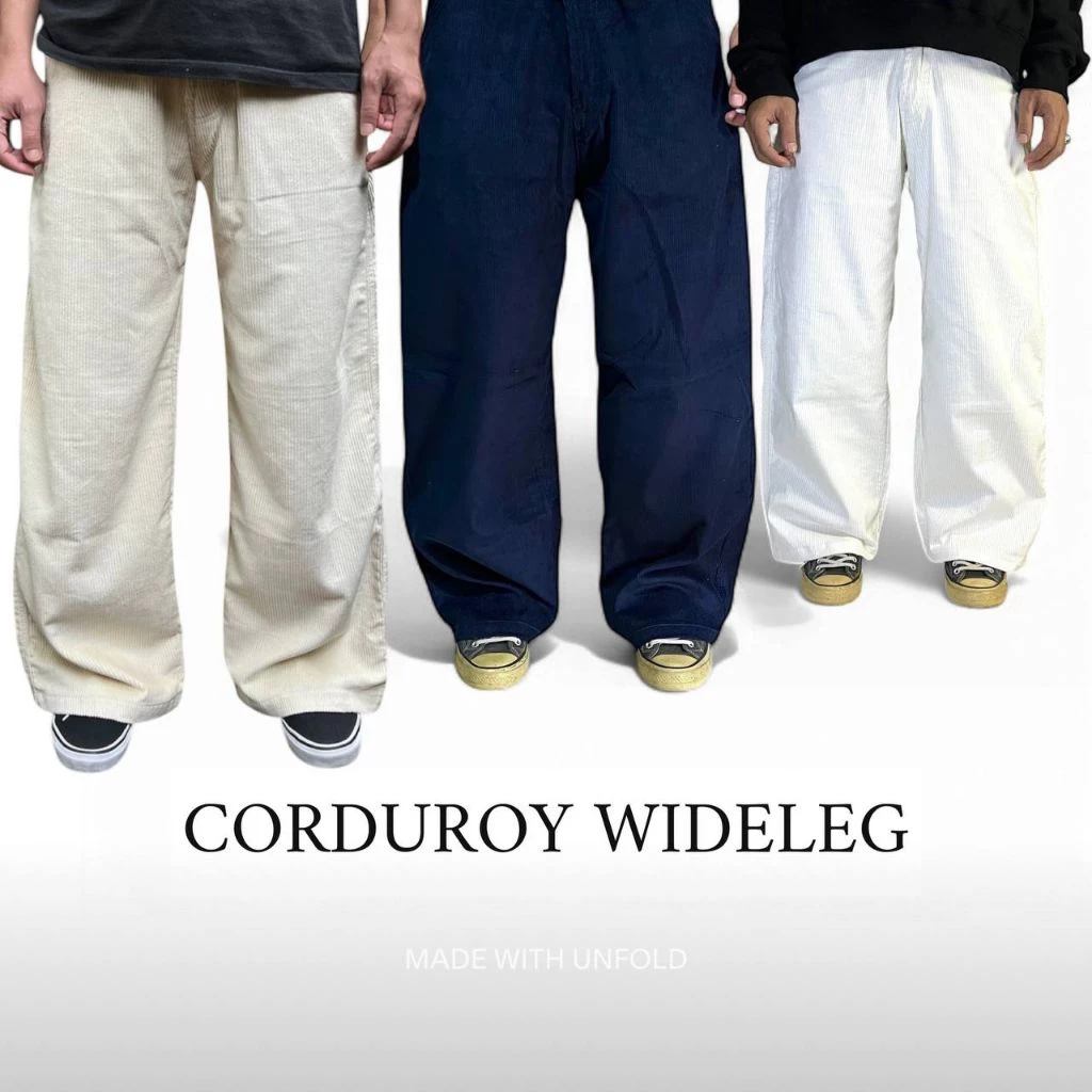 NGE Celana Corduroy Wide Leg Gombrang