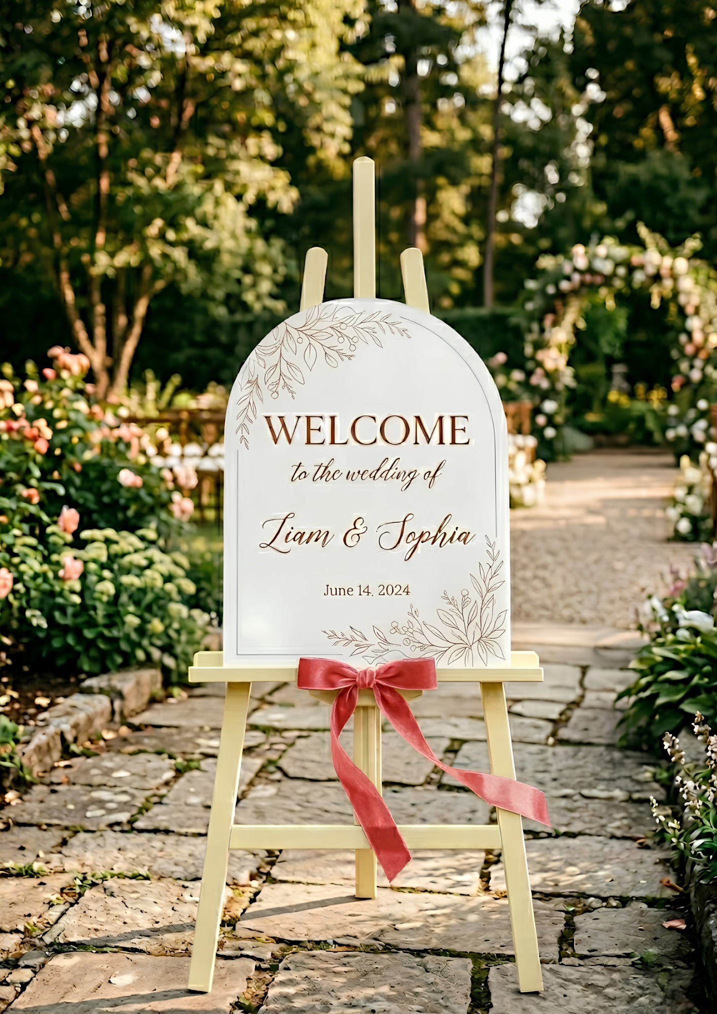 Acrylic Wedding Panel Sign