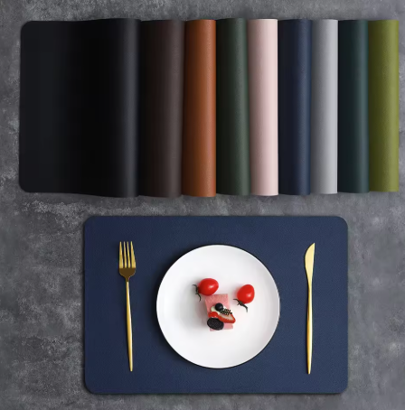 Premium Faux Leather Placemats Set