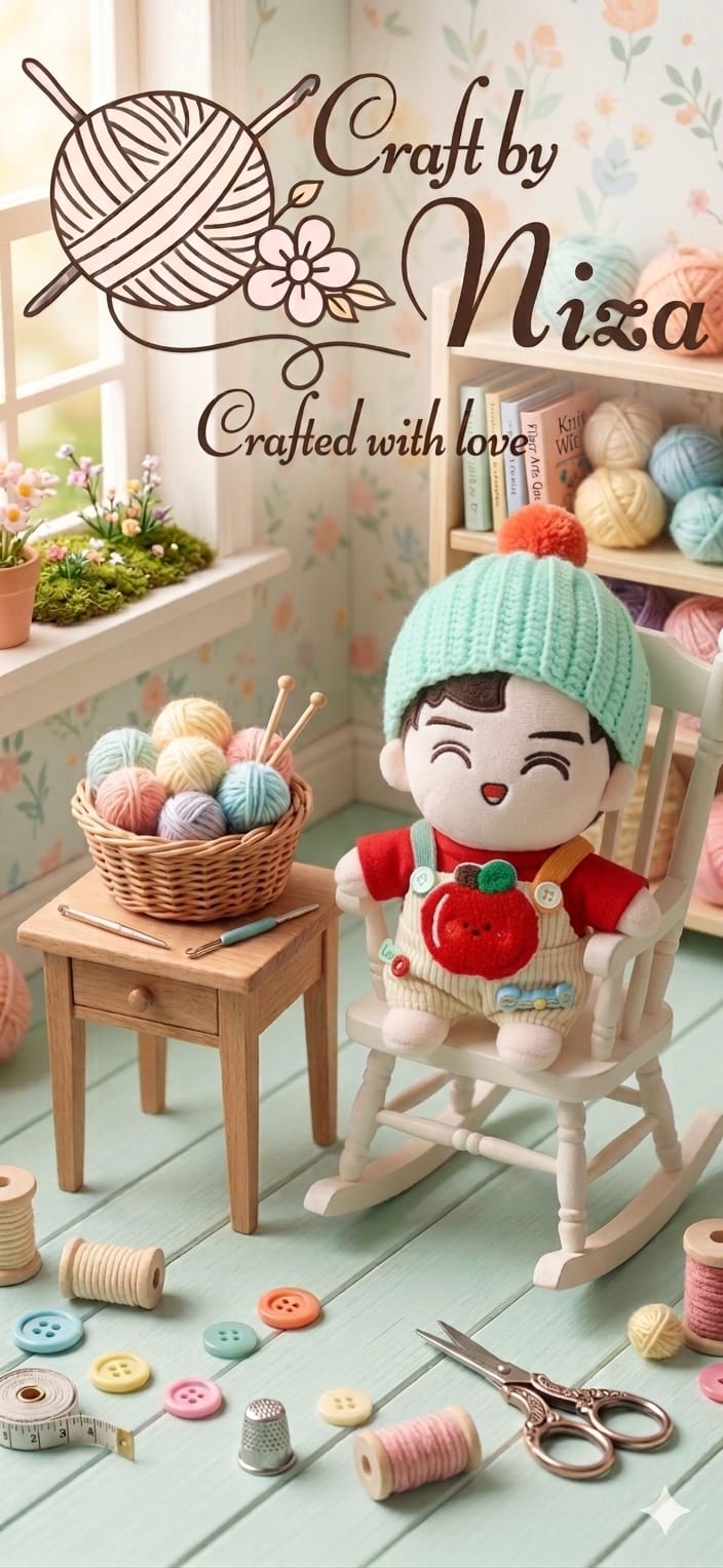 Topi Rajut Kpop Doll 20cm