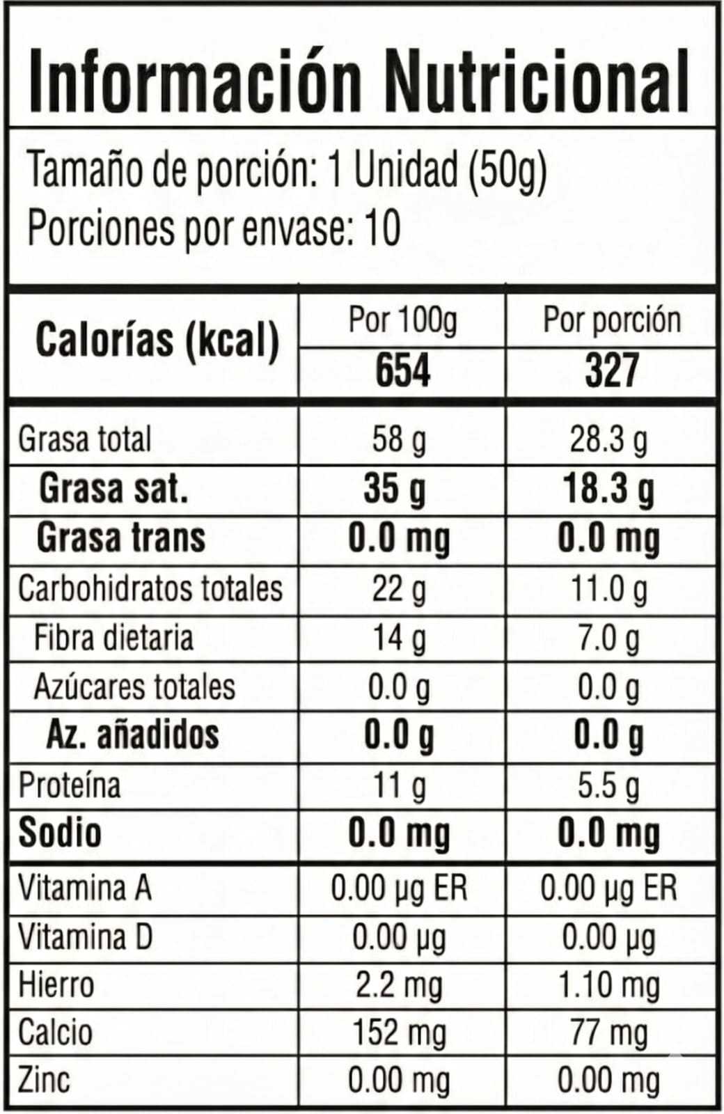 Tableta de cacao 100% Puro 500grm (chocolate x10uni)