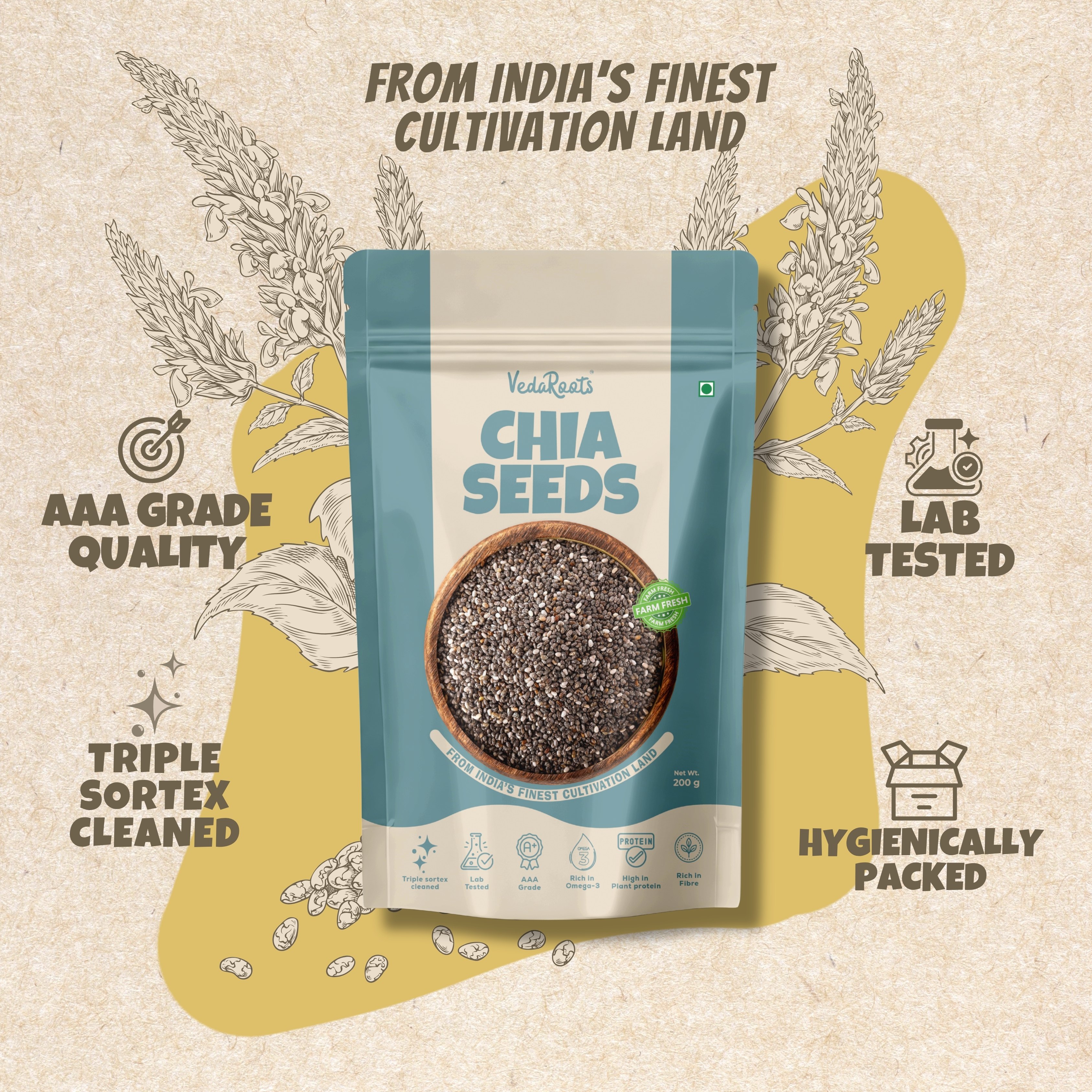 Vedaroots Chia Seeds
