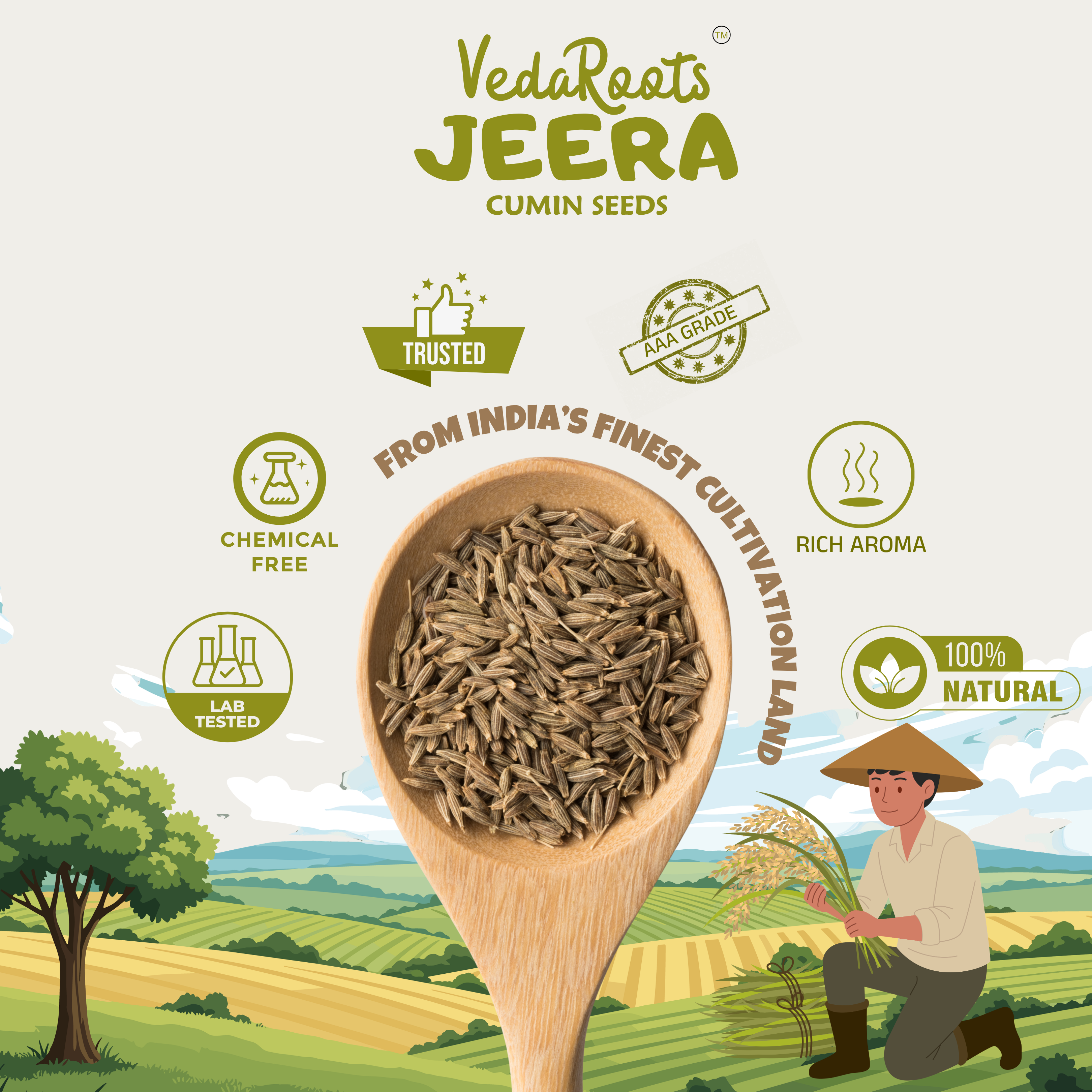 VedaRoots Jeera Cumin Seeds