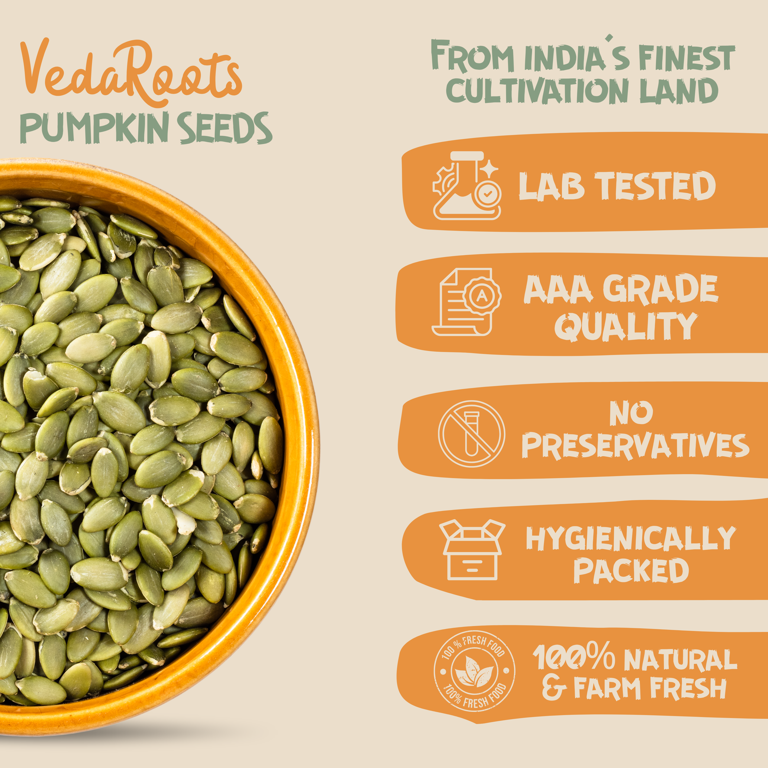 Vedaroots Raw Pumpkin Seeds