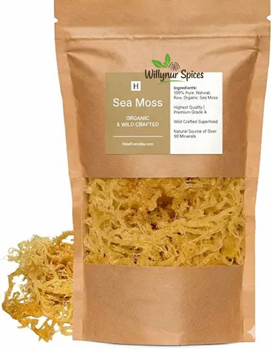 **Pure Sea Moss whole: A mineral-rich organic superfood providing 92 essential nutrients for optimal health.**