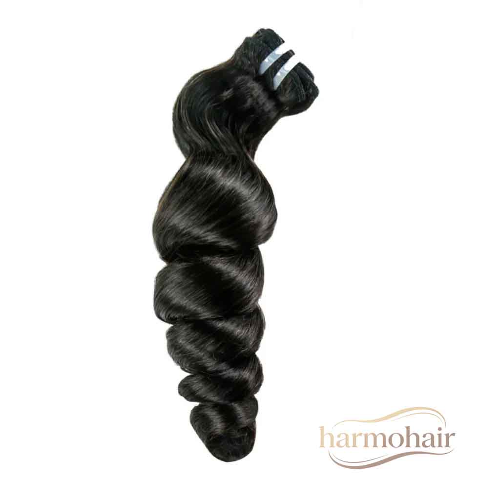  Harmohair Raw human hair manufacturer, cuticle-aligned raw hair, bouncy loose wave hair