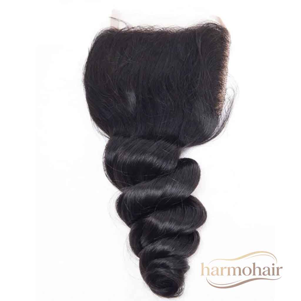 Wholesale 4x4 Invisible HD Transparent Lace Closure Loose Wave Virgin Human Hair