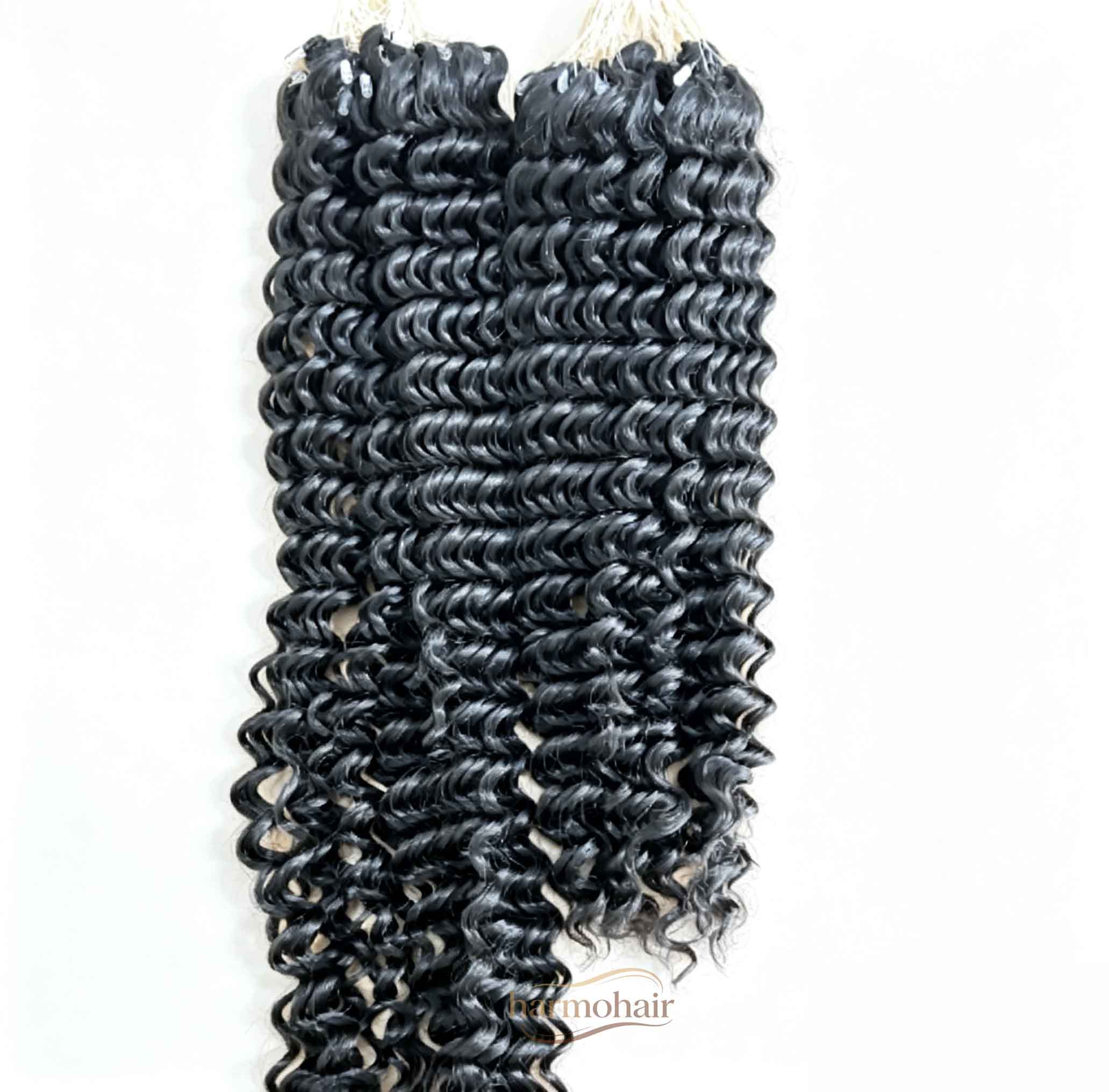 Middle East Saudi Arabia Harmohair Bulk Supply Kinky Curly Feather Hair Extension Raw Russian Virgin Human Hair