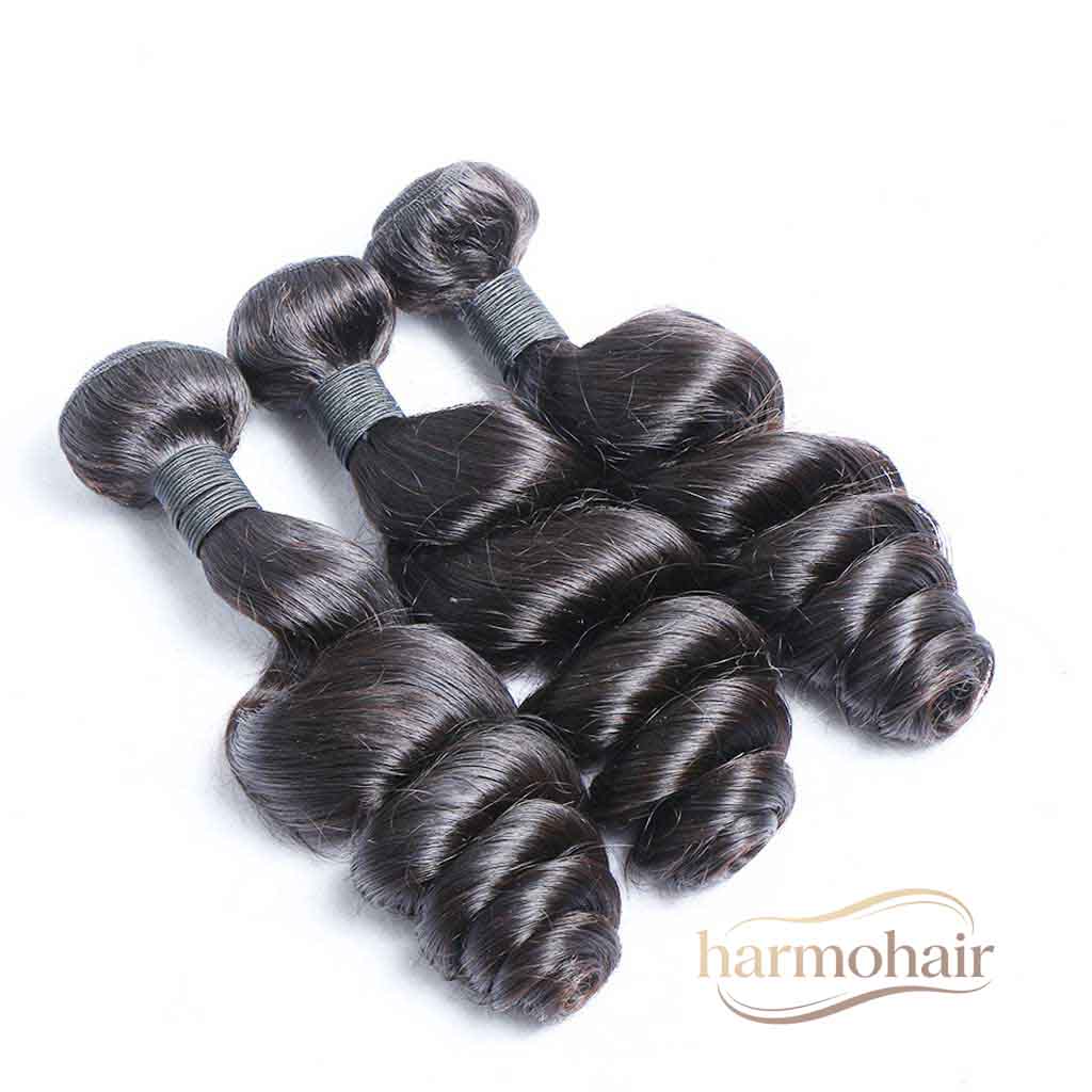 Wholesale hair vendor: Loose wave virgin hair bundles with double machine wefts