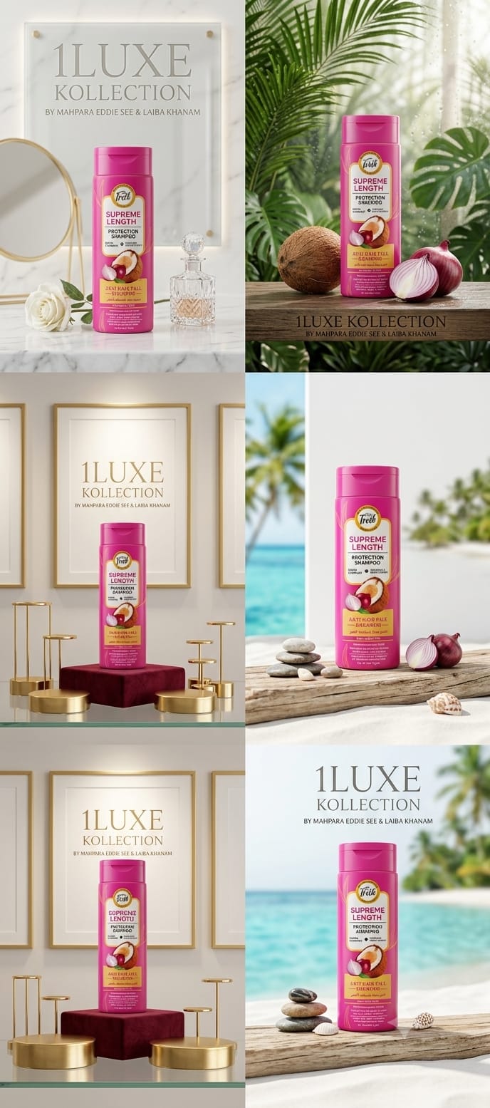 1Luxe Kollection By 🌐 CS7LLC.com™ Feme Fresh Silk Supreme Length Pink Protection Shampoo Multi Action