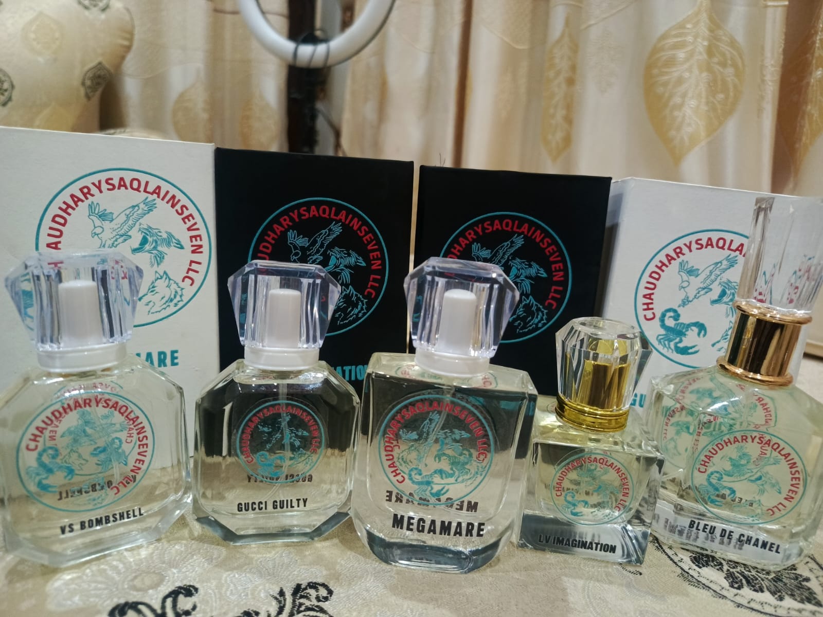 1Luxe Kollection By 🌐 CS7LLC.com™ Luxury Inspired Branded Perfumes Collections Like This LV Imagination VS BombShell Blue De Shenal Gucci Guilty Megamare