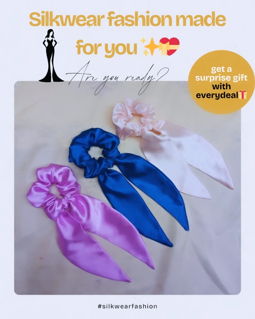1Luxe Kollection By 🌐 CS7LLC.com™ Customized Handmade Silk Fabric Scrunchies