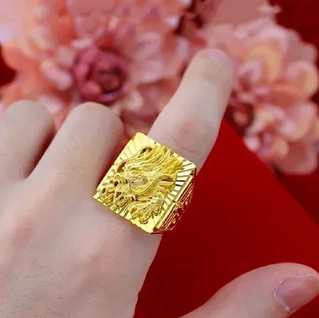 1Luxe Kollection By 🌐 CS7LLC.com™ 24K Real Gold Fortune Adjustable Women’s & Unisex Ring in Customized Sizes