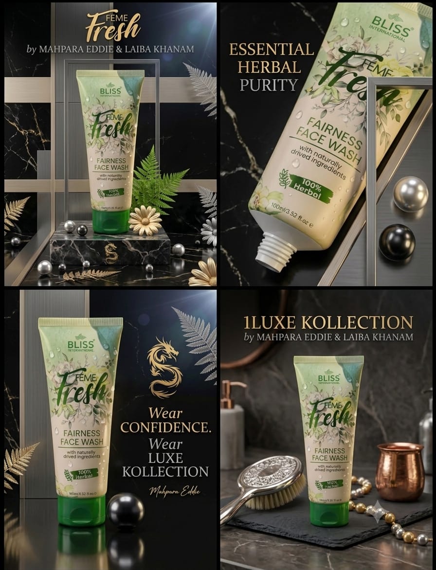 1Luxe Kollection By 🌐 CS7LLC.com™ Feme Fresh Green Herbal Natural Face Wash Pimple Clear Multi Action