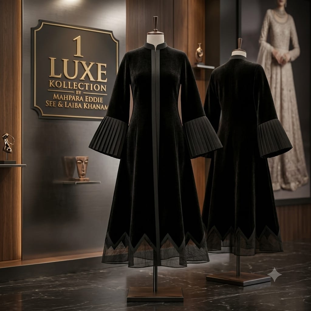 1Luxe Kollection By 🌐 CS7LLC.com™ Customized Black Velvet Frock