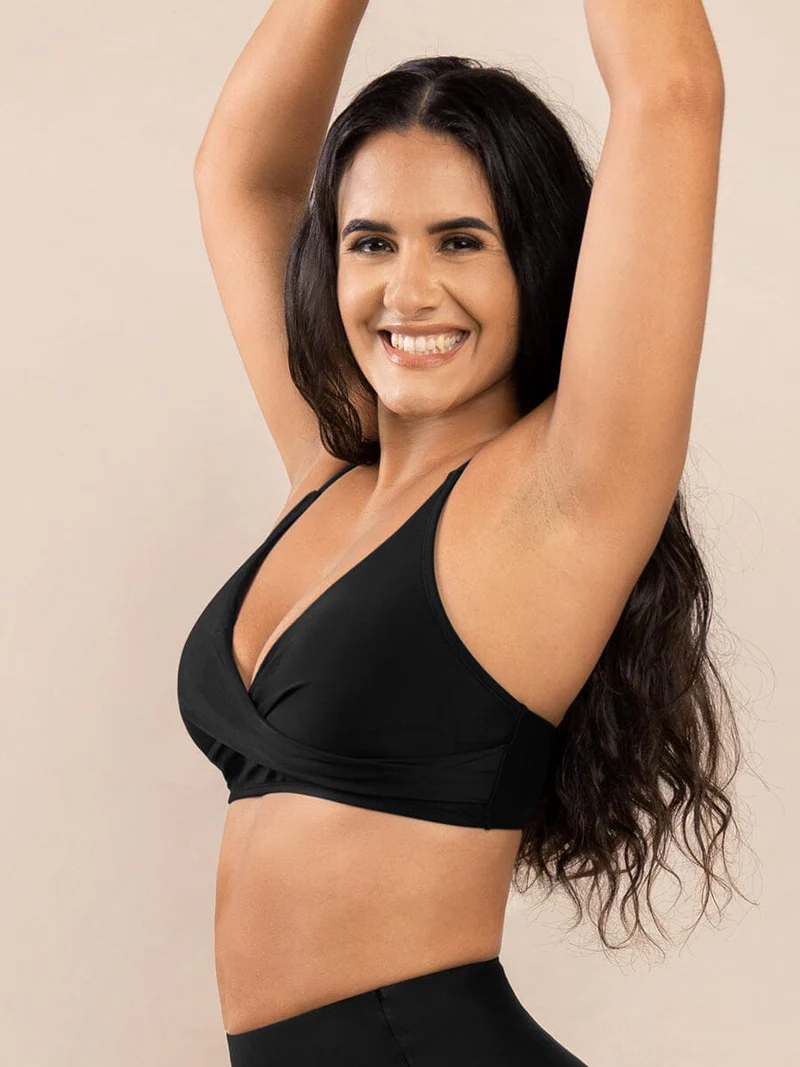 Black Cross Front Bralette Swimsuit  