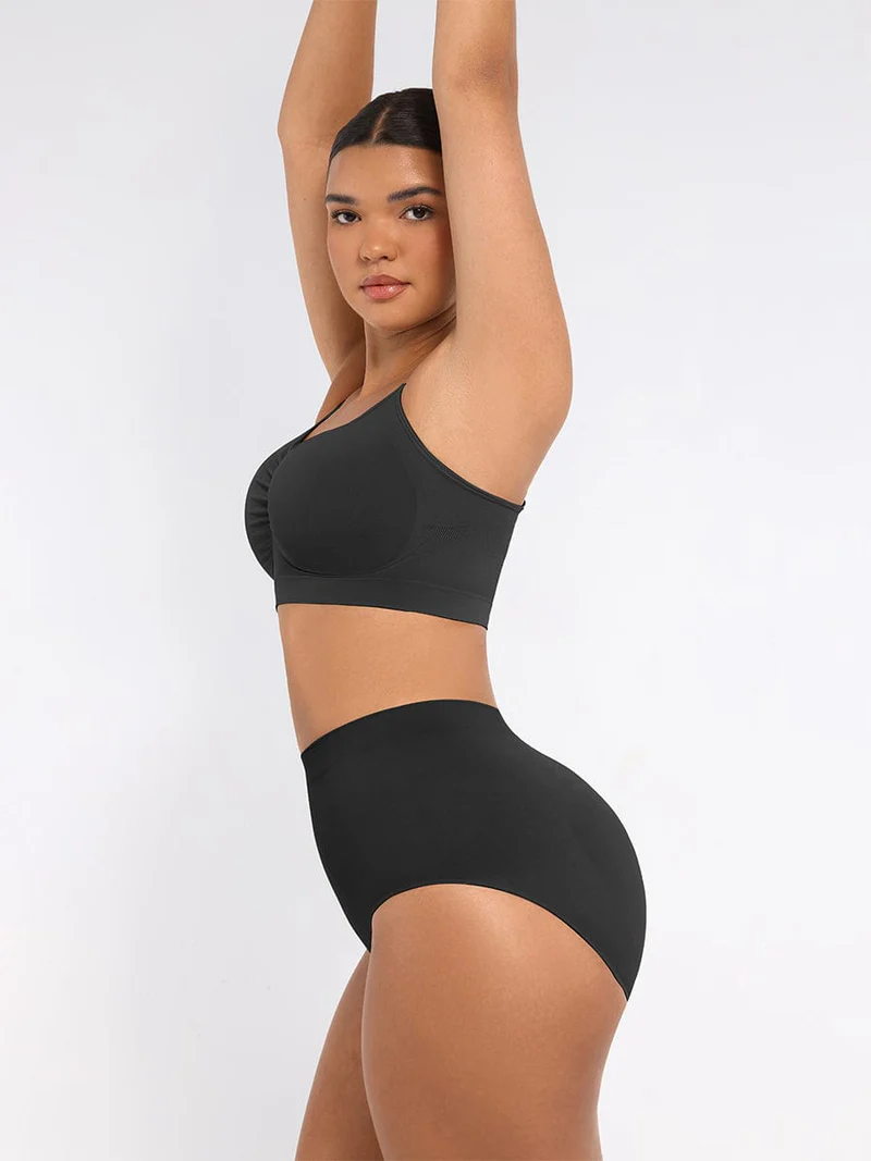 Seamless Mid Waist Lingerie Set    
