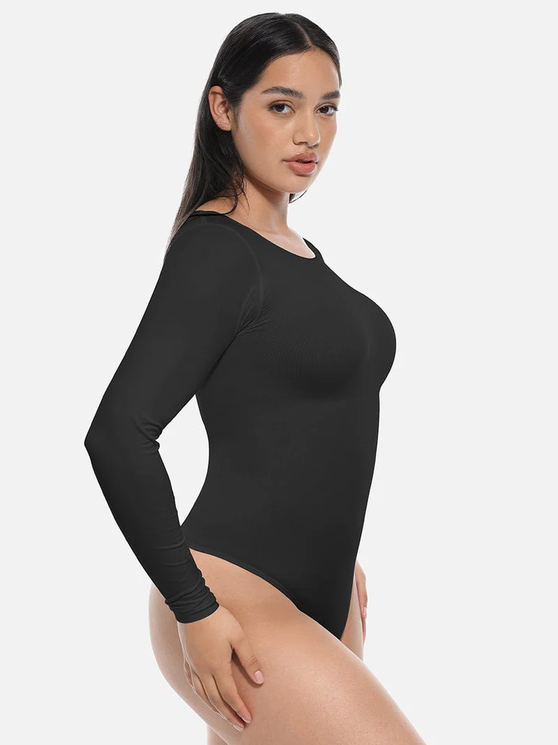 Seamless Long Sleeve Stretch Bodysuit