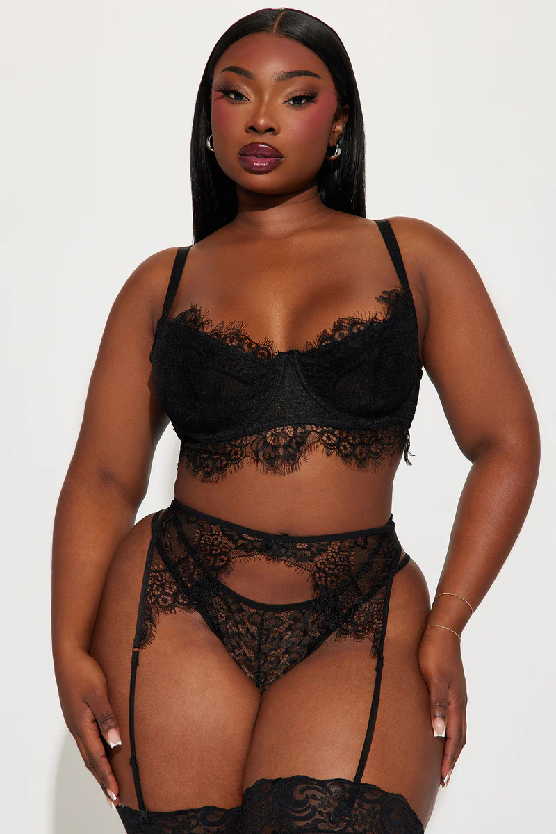 Mesh Bustier and G String Lingerie Set