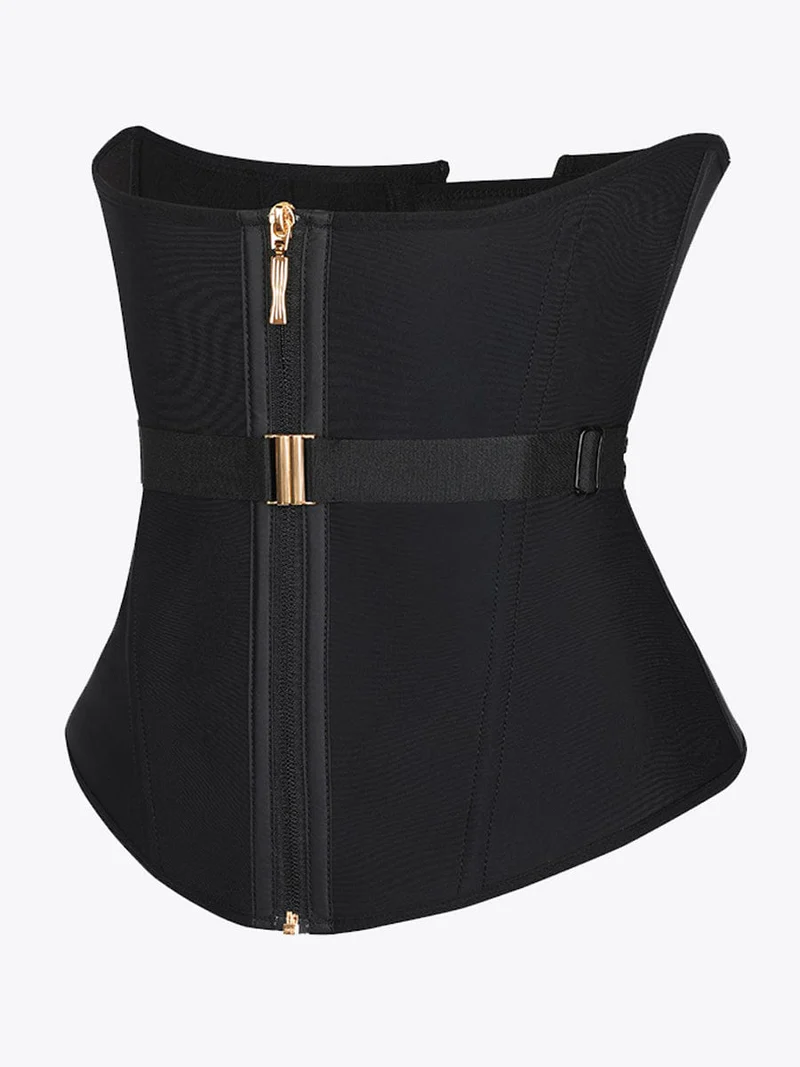 Waist Trainer with Fan Lacing and Front Buckle Adjustment