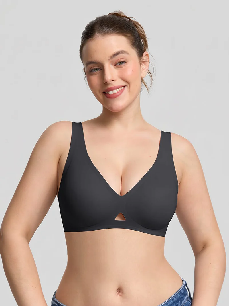 Cut Out Wireless Bra Seamless Jelly Support 