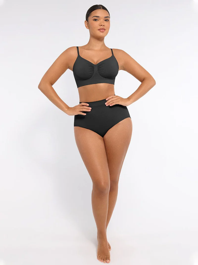 Seamless Mid Waist Lingerie Set    