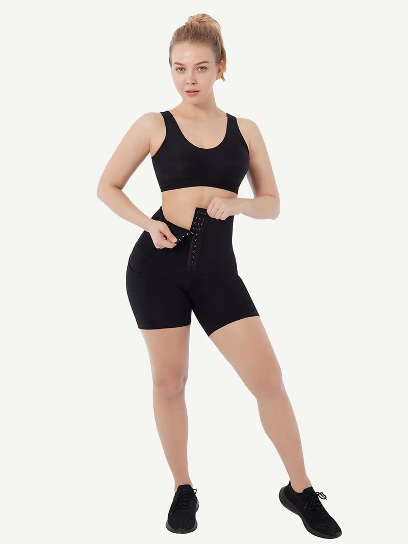 High-Waist Body Shaper Sports Shorts 