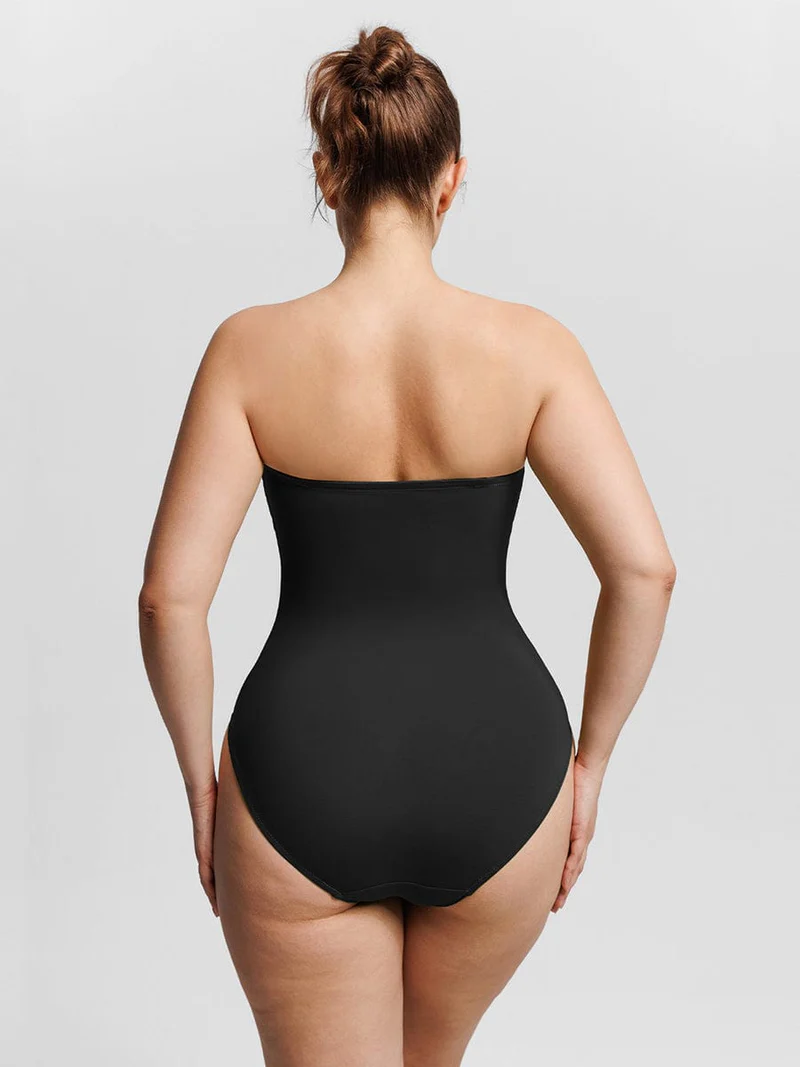 U Wire Mesh Tummy Control One Piece Shapewear Swimsuit with Removable Pads
