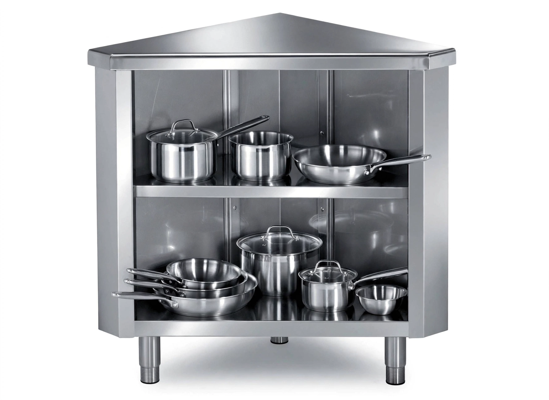 Stainless Steel Corner Kitchen Cabinet