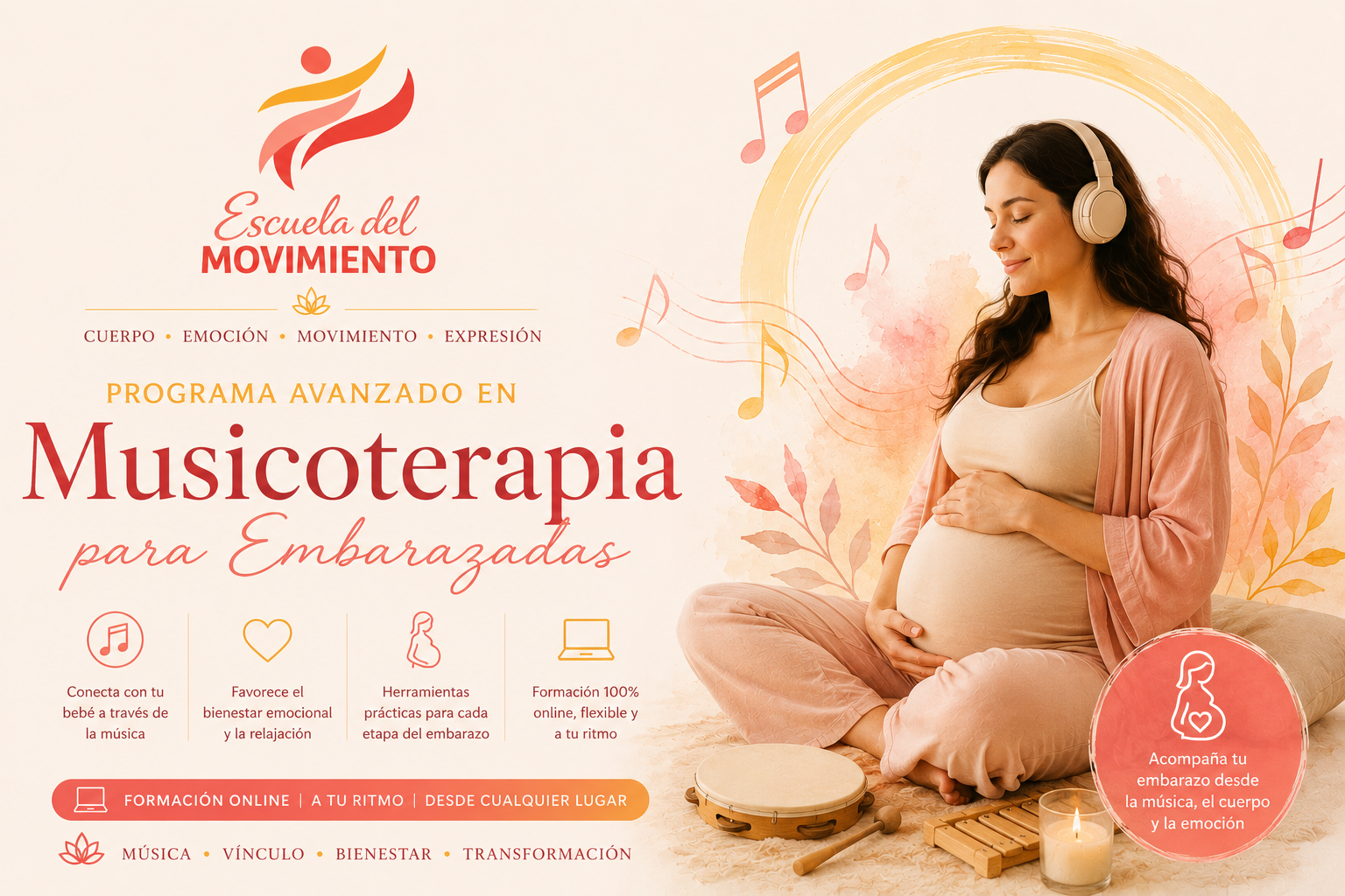 Programa Avanzado en Musicoterapia para Embarazadas