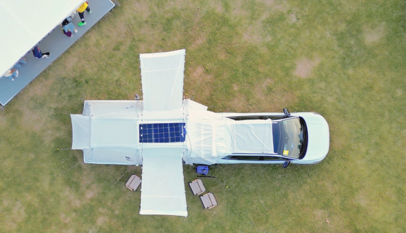 Car Awning Tent with Solar Panel