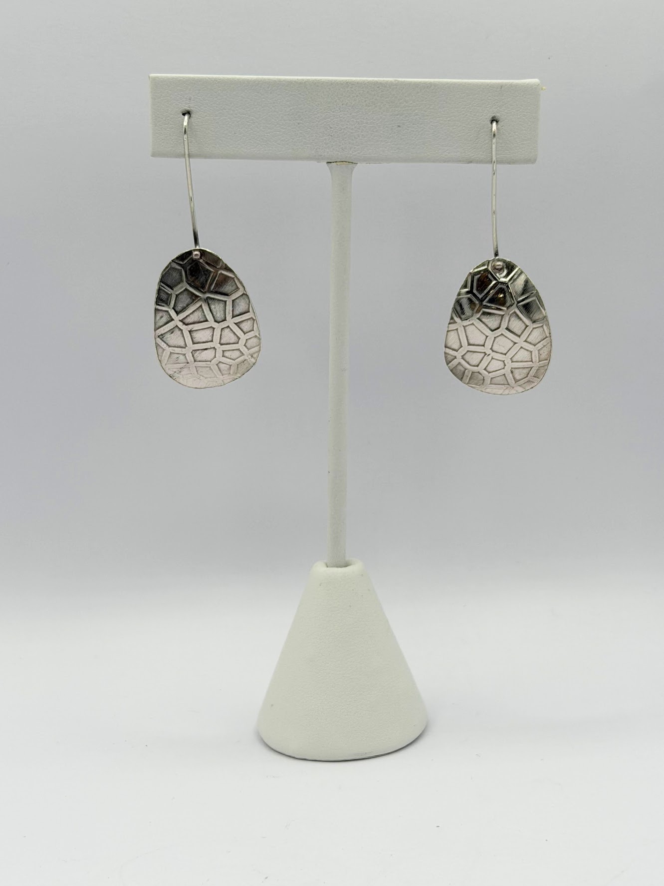 Oblong Sterling Silver Earrings